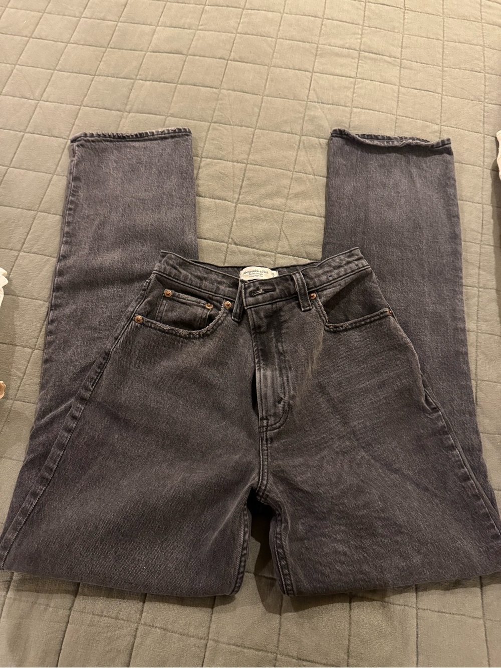Abercrombie & Fitch Black Washed Ultra High Rise Jeans